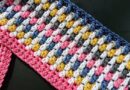 Crochet mosaic moss stitch