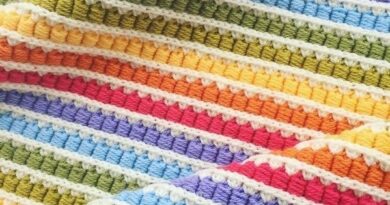 Bullion abacus crochet blanket